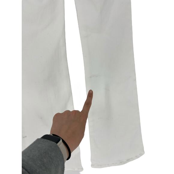 Frame The Jetset Wide Leg in White - Picture 13 of 15